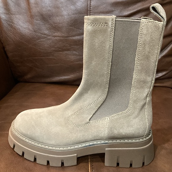 ASH SUEDE CHUNKY MOTO BOOTS - Picture 4 of 11